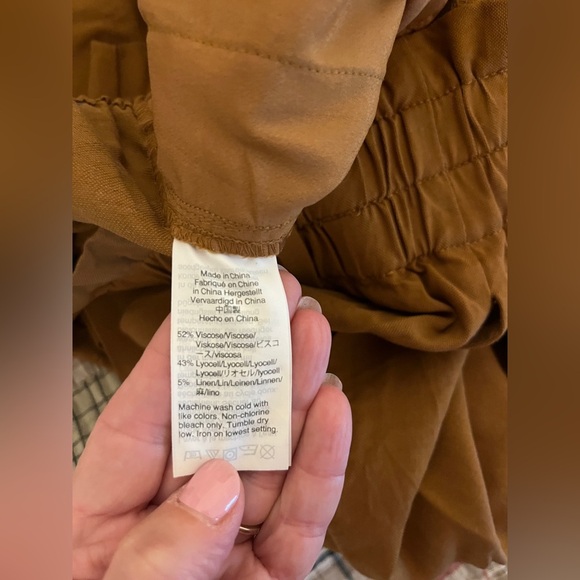 J. Crew Gold Brown Paperbag Waist Pants Sz 6 - Picture 9 of 9